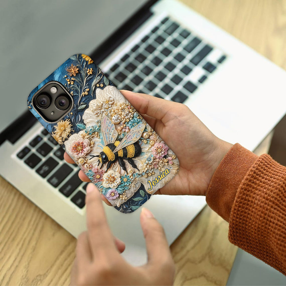 Bee Kind – Personalisierte Handyhülle mit Bienenmotiv