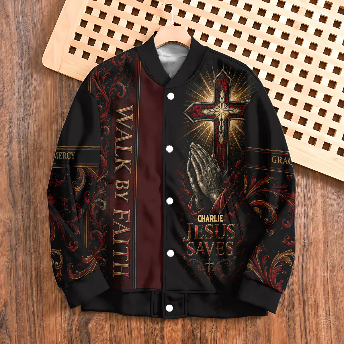 Walk By Faith - Personalized Christian Varsity Jacket