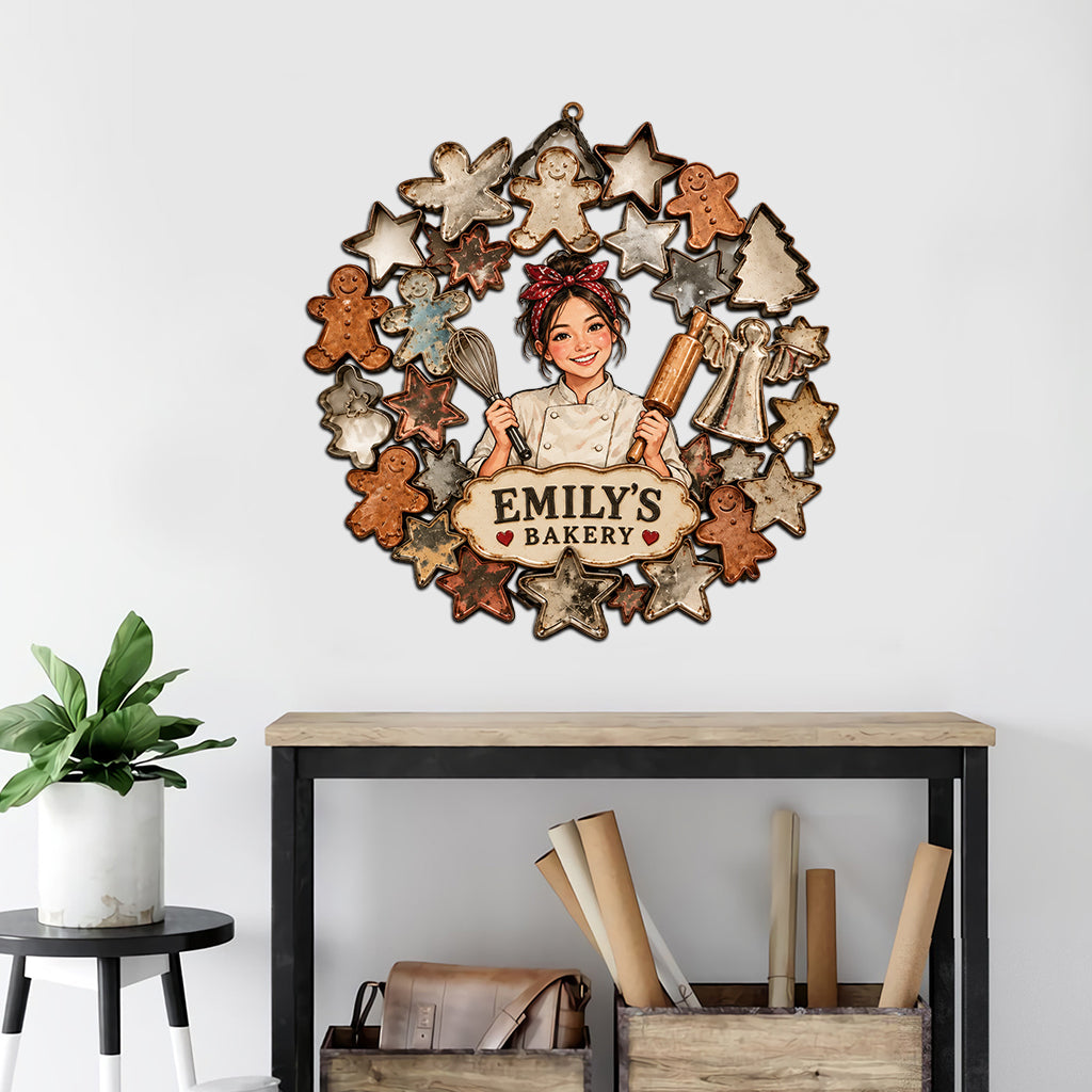 Niedlicher Ausstecher Metall Wandkunst, individuell aus jedem Foto - Personalisierte Backen Metall Schild