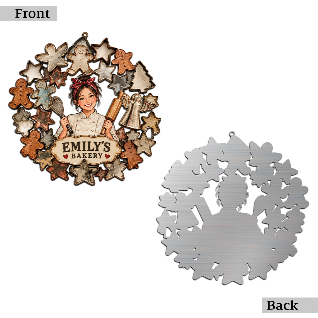 Niedlicher Ausstecher Metall Wandkunst, individuell aus jedem Foto - Personalisierte Backen Metall Schild