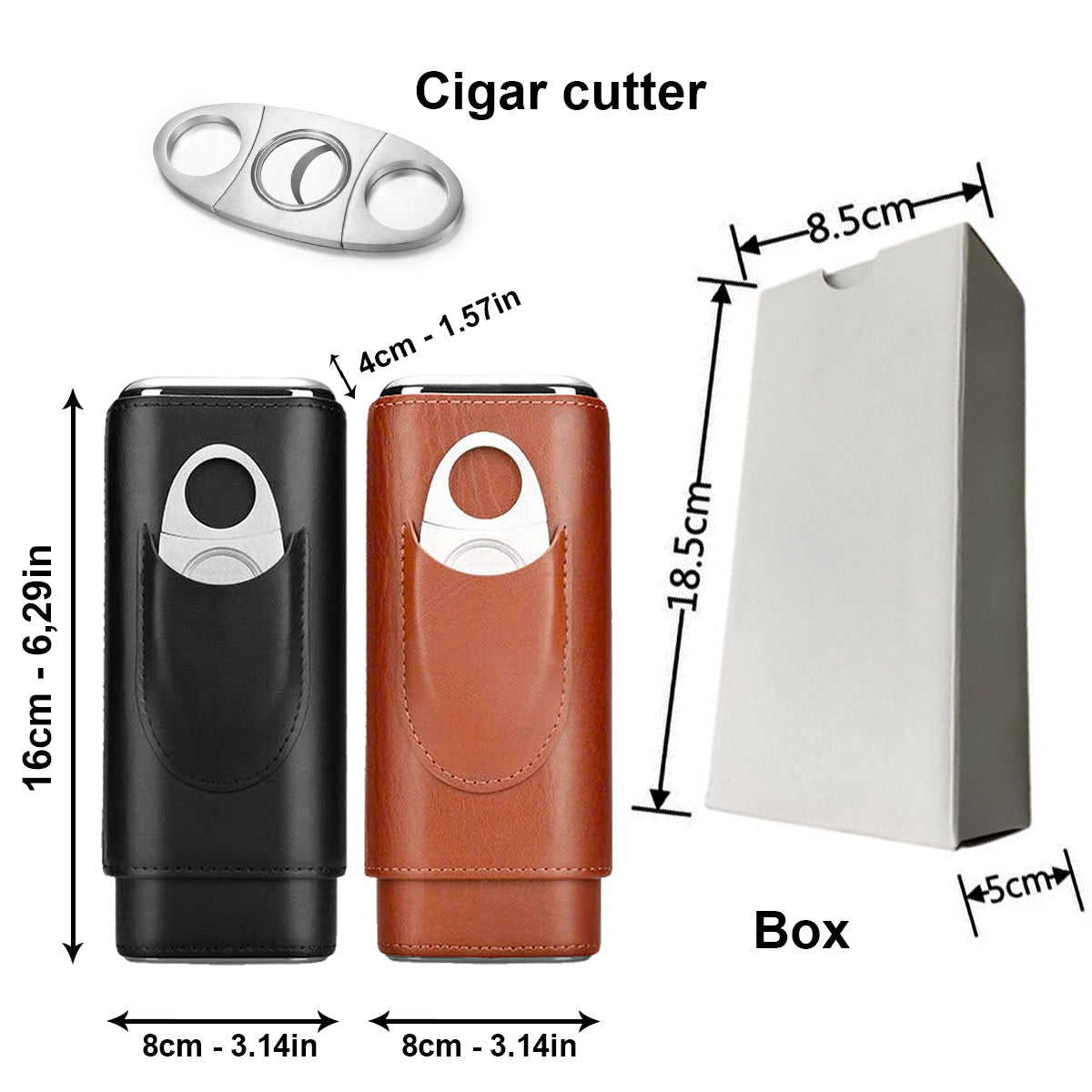 Geschenk für Papa/Opa – Stolz, Amerikaner zu sein – Personalisierter Zigarrenhumidor aus Leder für Väter