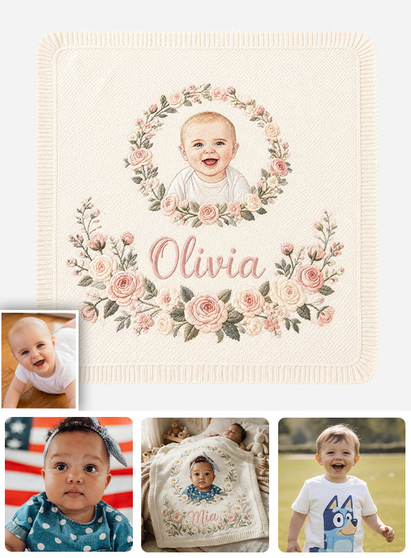 Baby Blanket, Nursery, Newborn Keepsake - Personalized Newborn Shaped Fleece Blanket