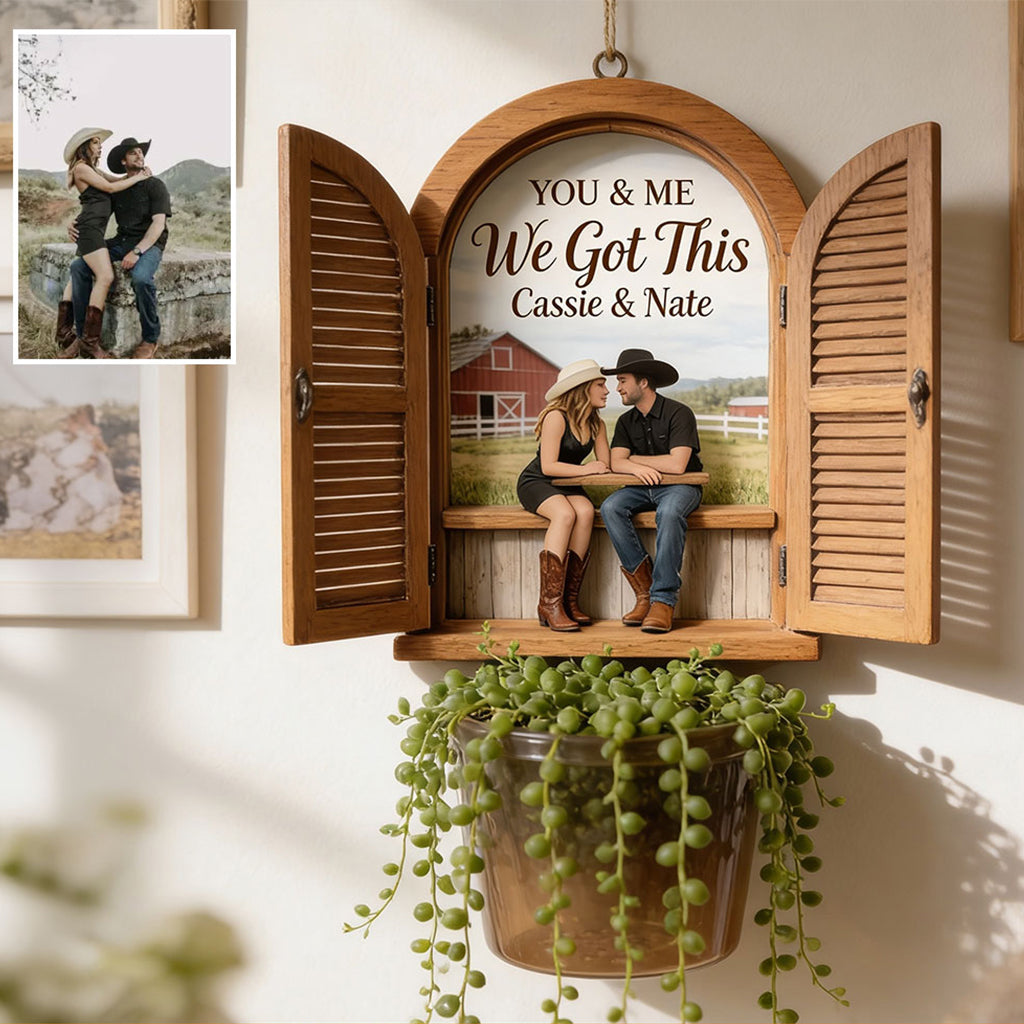 Fenster von uns, du & ich - Personalisierter Wand-Multi-Halter für Paare