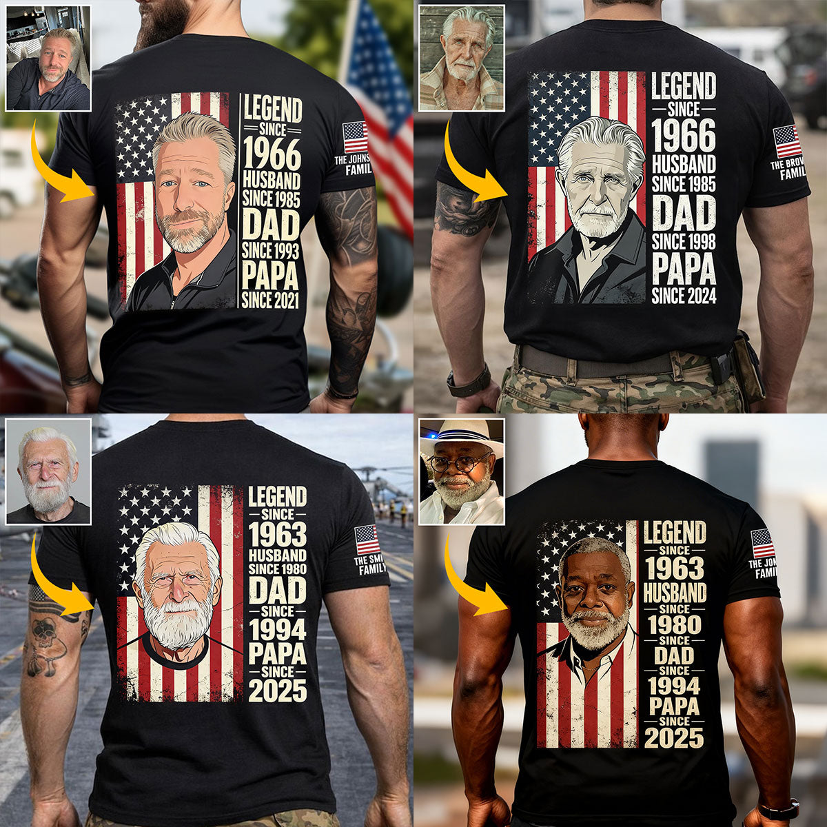 Legend - Personalized Grandpa All Over Shirt