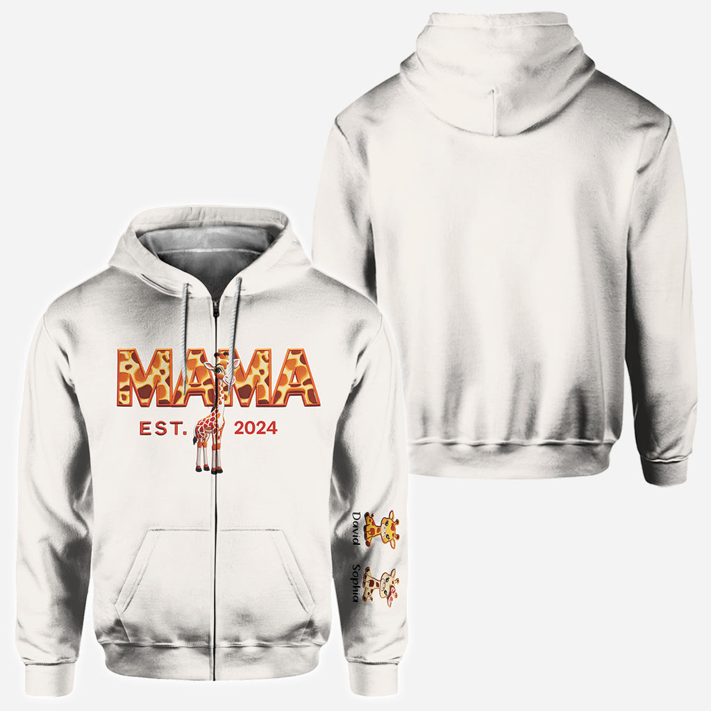 Mama Giraffe – Personalisiertes Mutter-Shirt