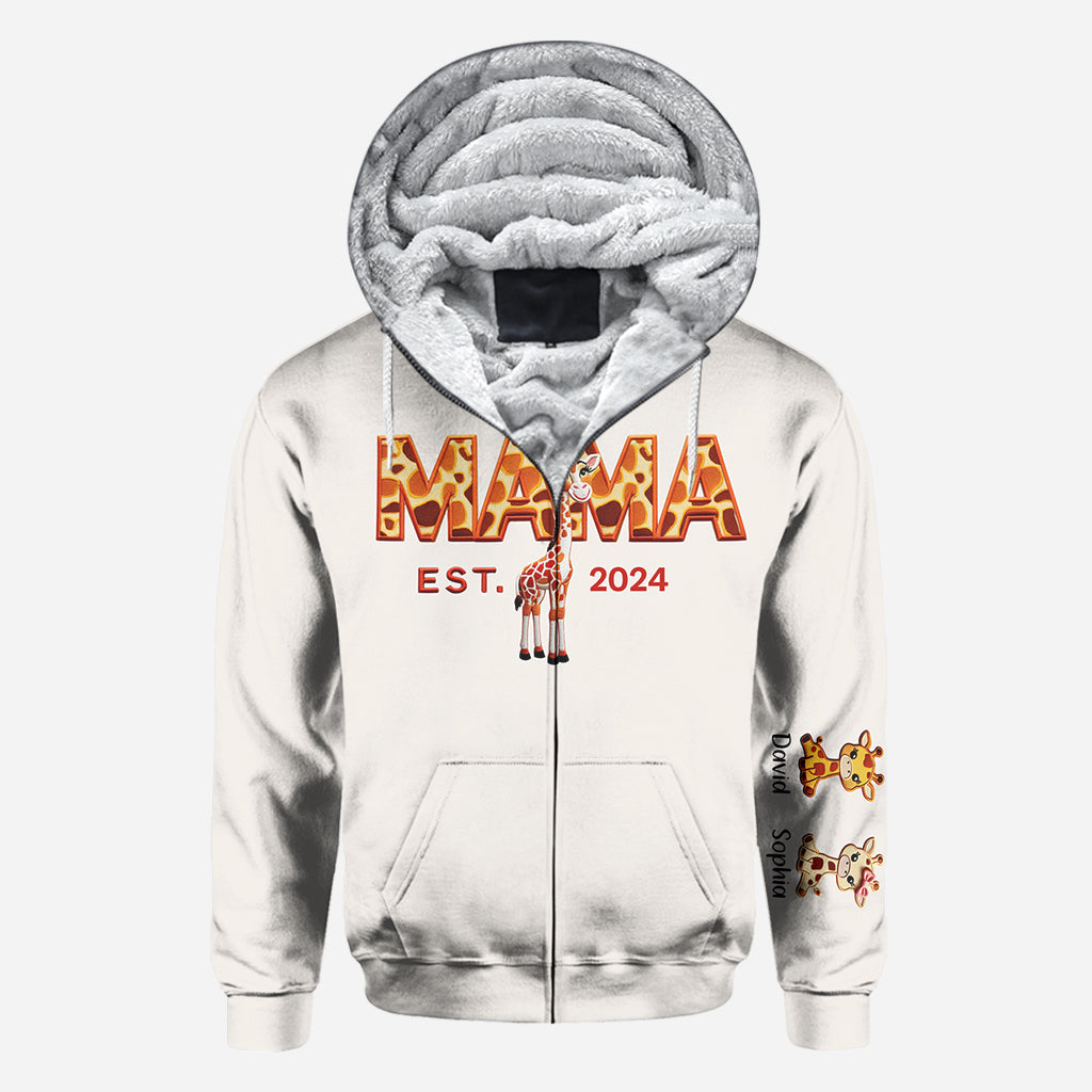 Mama Giraffe – Personalisiertes Mutter-Shirt