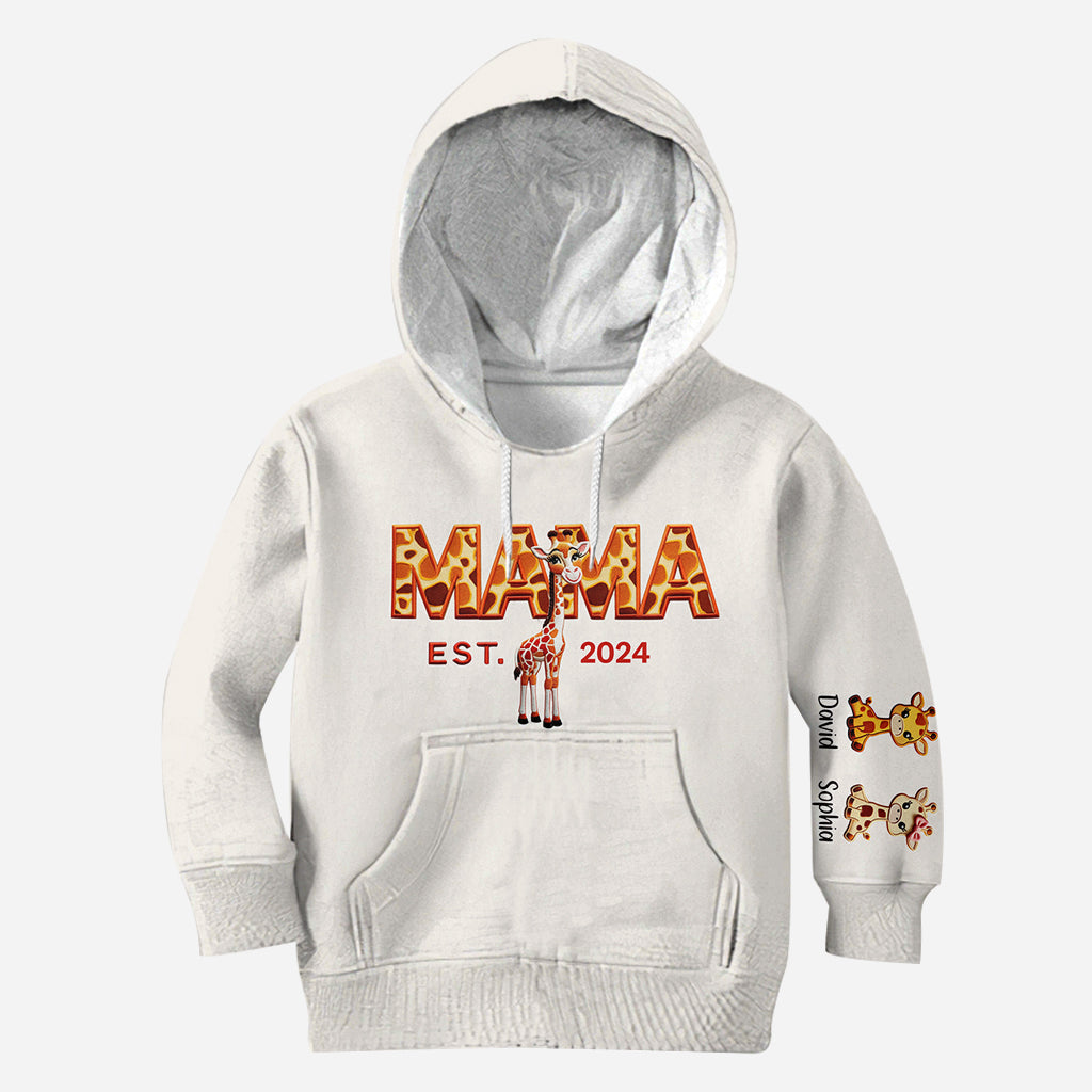 Mama Giraffe – Personalisiertes Mutter-Shirt