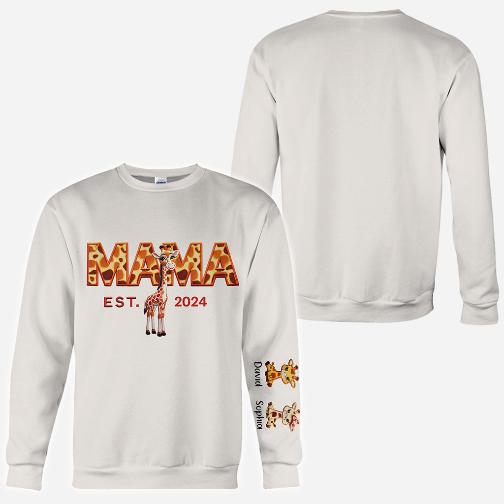 Mama Giraffe – Personalisiertes Mutter-Shirt
