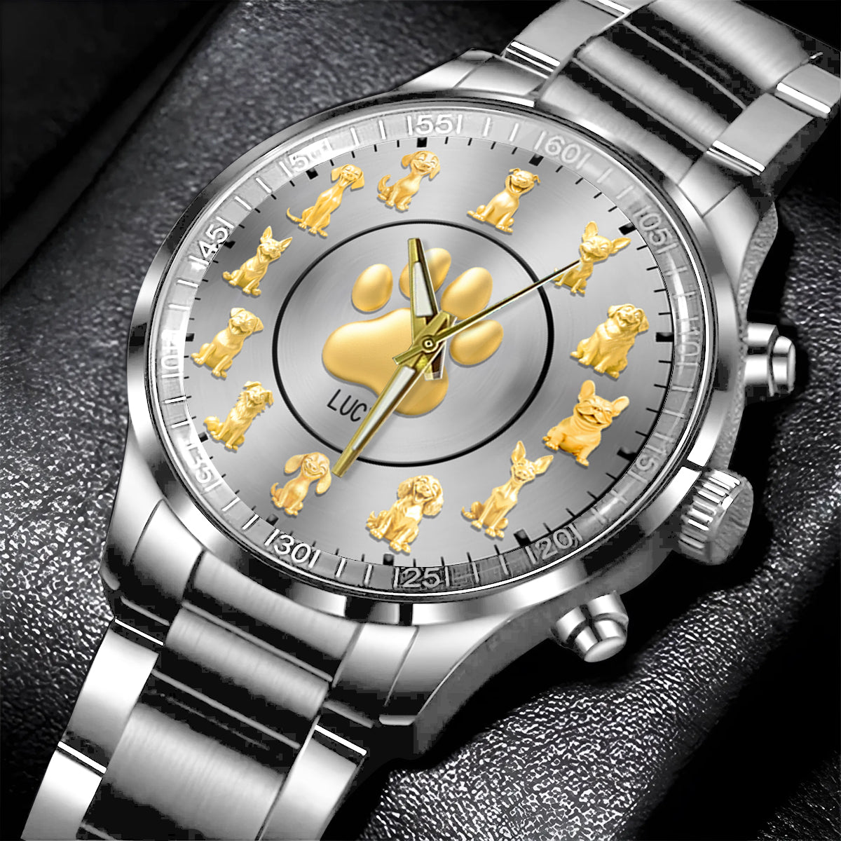 Ich liebe meine Hunde – personalisierte Hunde-Handuhr