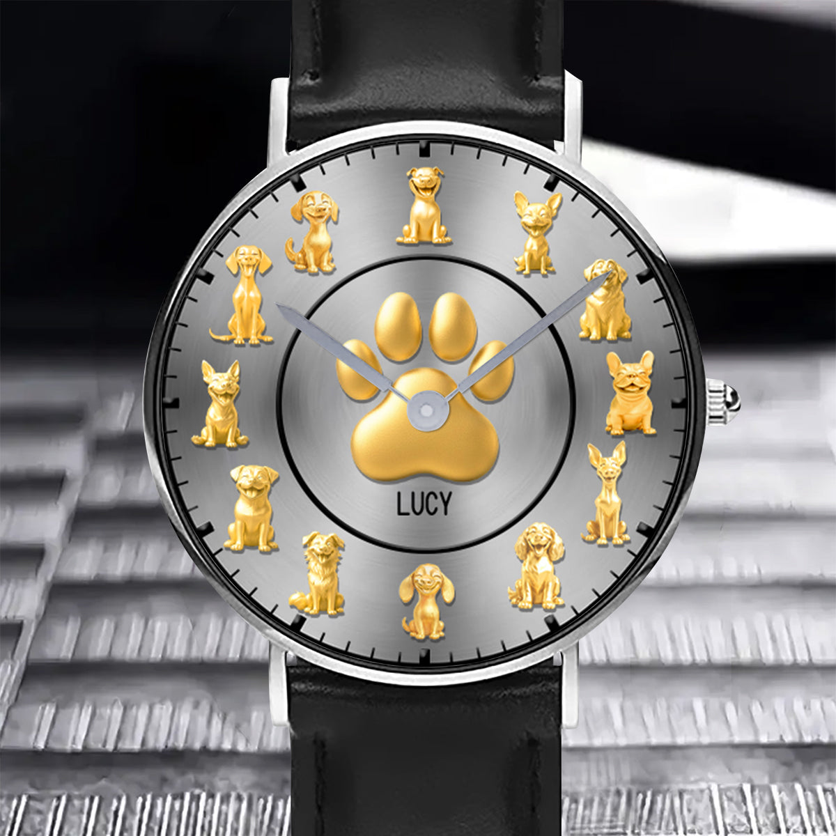 Ich liebe meine Hunde – personalisierte Hunde-Handuhr