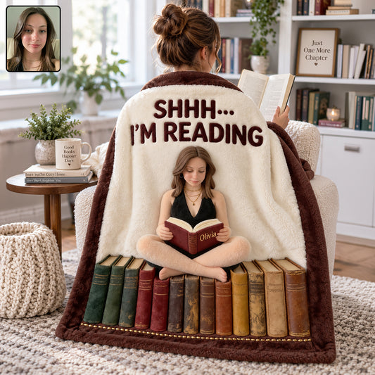 Shhh… I’m Reading - Personalized Book Blanket