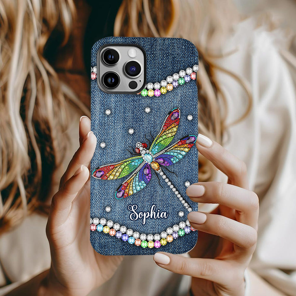 Wunderschöne Libelle – Personalisierte Handyhülle mit Libellen-Vollbilddruck