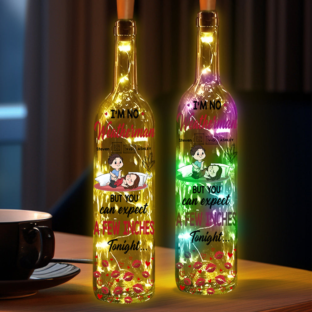 Ein paar Zentimeter – Personalisierte Weinflaschenlampe für Paare