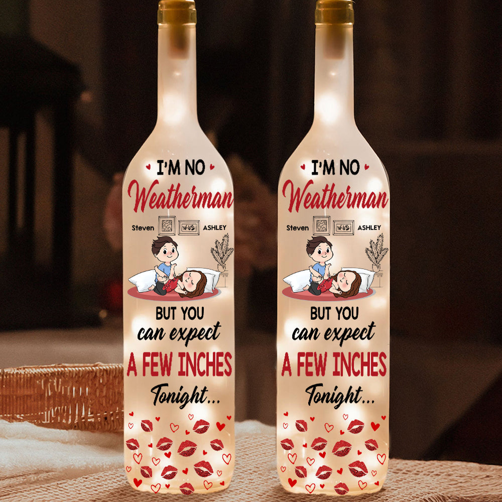 Ein paar Zentimeter – Personalisierte Weinflaschenlampe für Paare