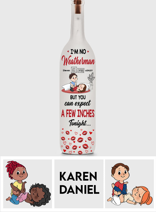 Ein paar Zentimeter – Personalisierte Weinflaschenlampe für Paare