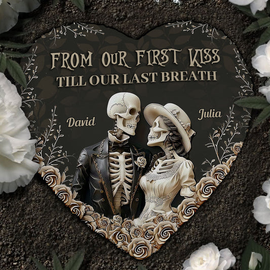 Ich sehe deine Narben – Personalisierter herzförmiger Stein für Paare