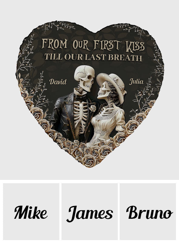 Ich sehe deine Narben – Personalisierter herzförmiger Stein für Paare