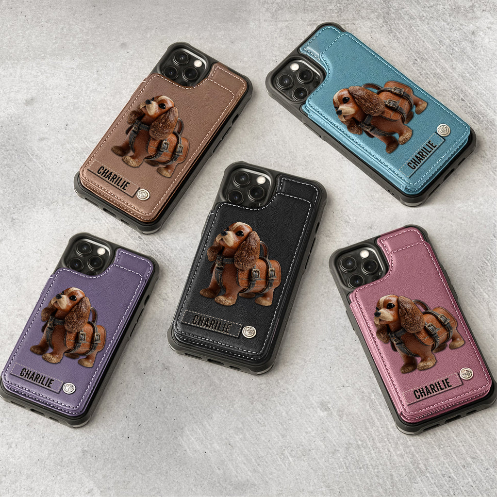 Cute Cavalier King Charles Spaniel - Personalized Dog Wallet Phone Case