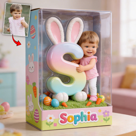 Alphabet Letter Easter Custom From Photo - Personalized Kid Custom Shaped Acrylic Plaque