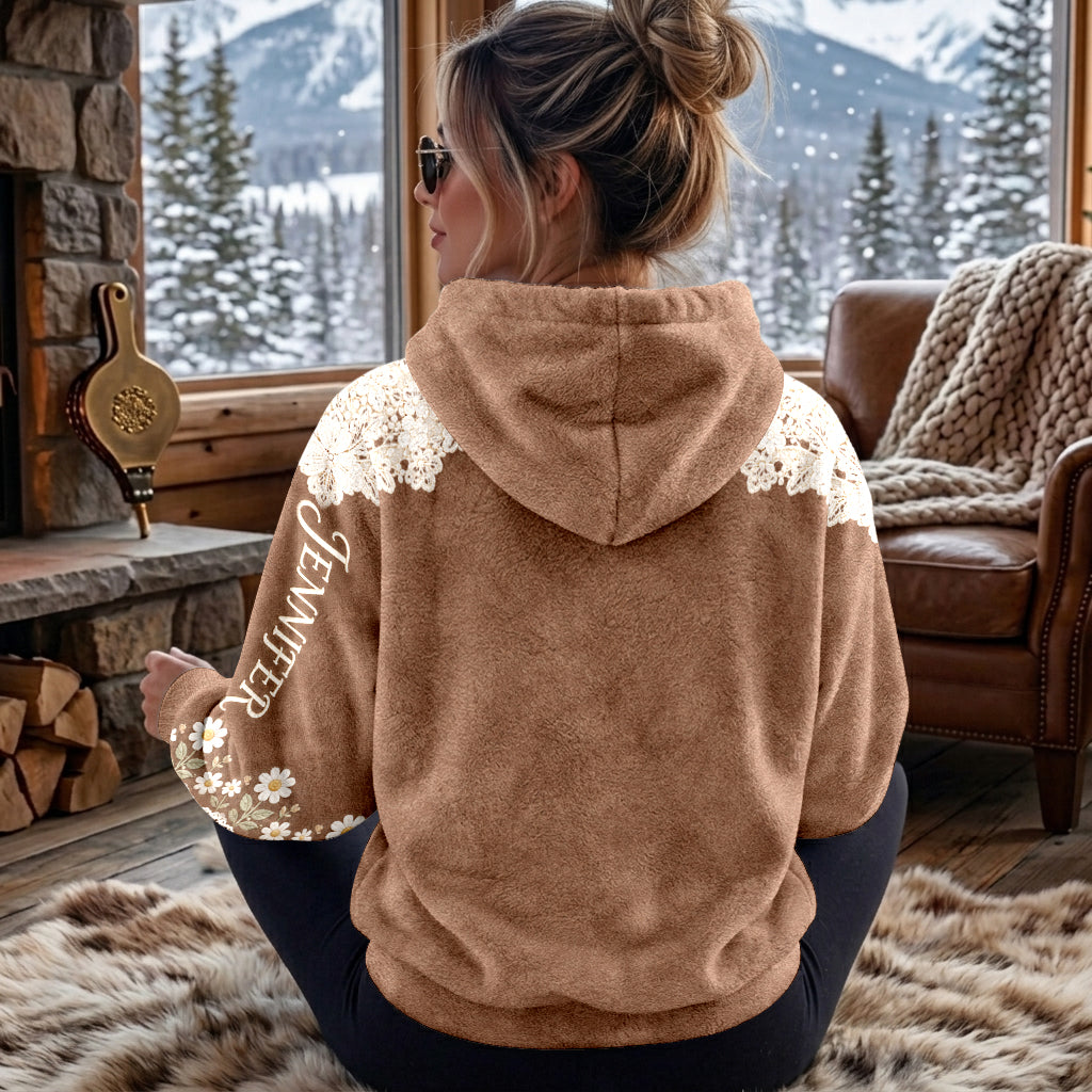 Schöne Highland Cow - Personalisierter Highland Cow Fleece Hoodie