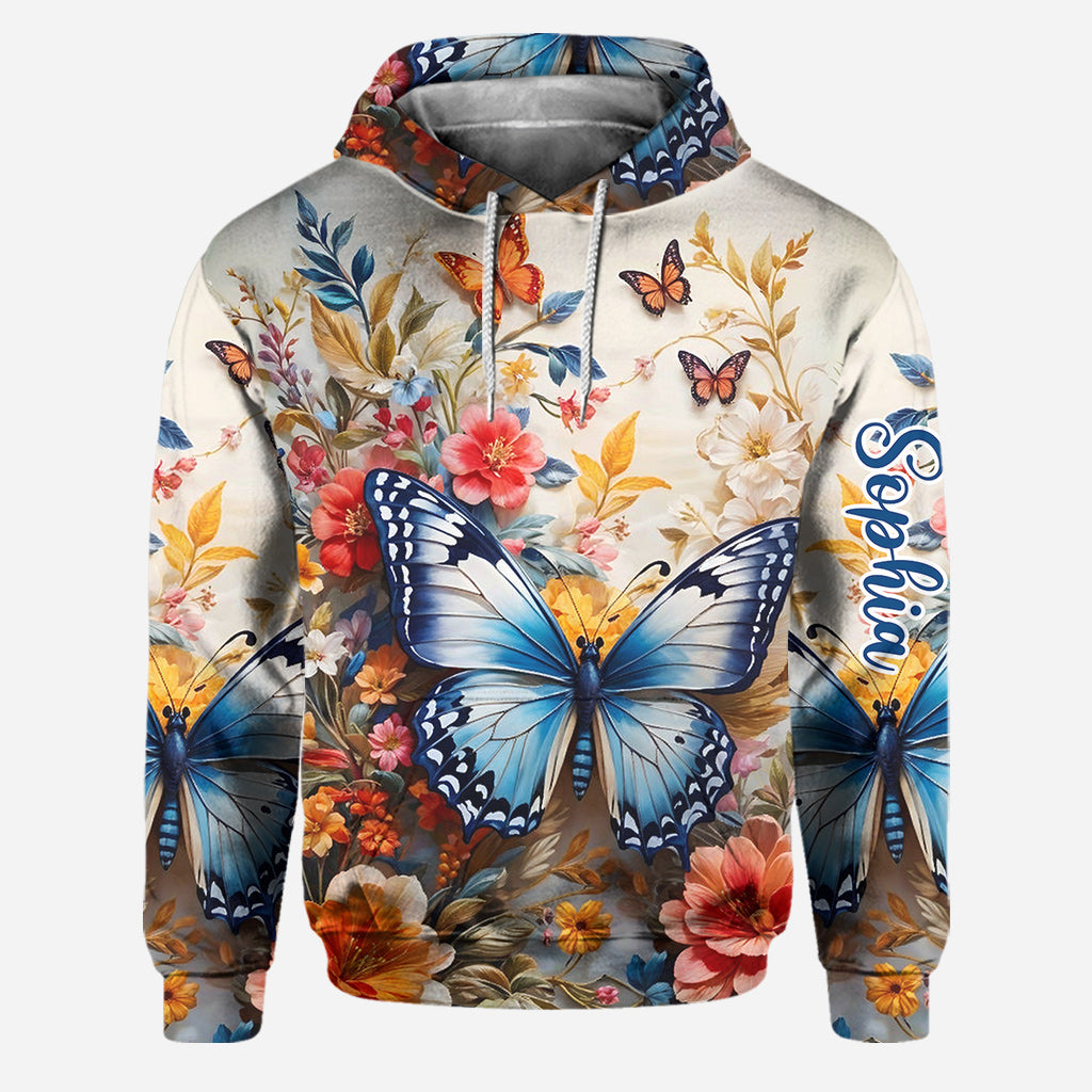 Bunter Schmetterling – Personalisierter Schmetterlings-Hoodie und Leggings
