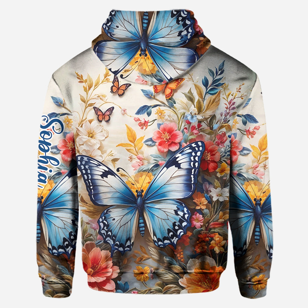 Bunter Schmetterling – Personalisierter Schmetterlings-Hoodie und Leggings