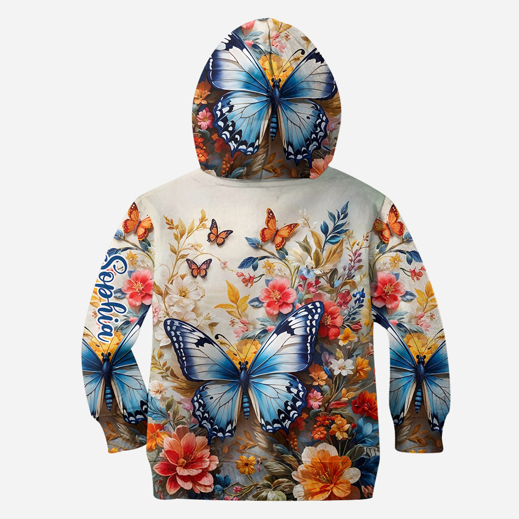 Bunter Schmetterling – Personalisierter Schmetterlings-Hoodie und Leggings