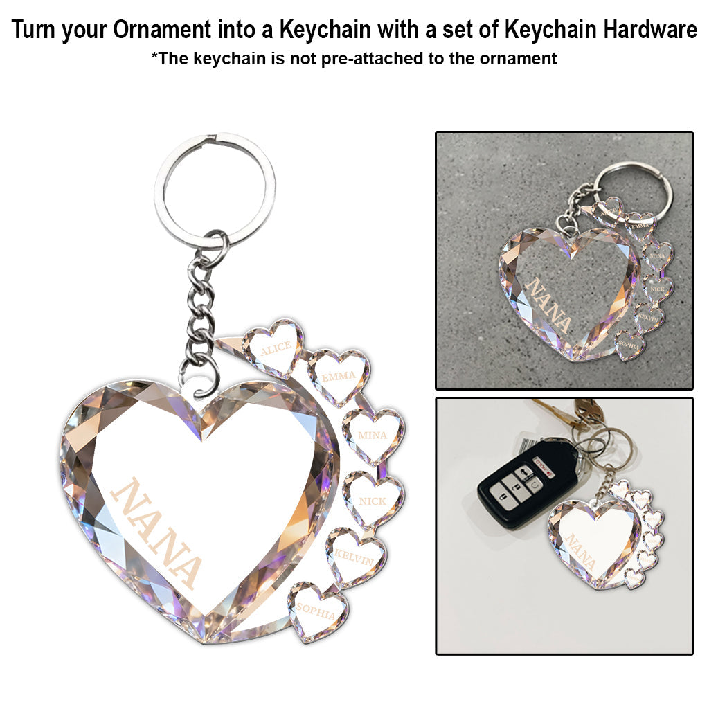 Funkelnde Herzen – Personalisierter transparenter Familienschmuck