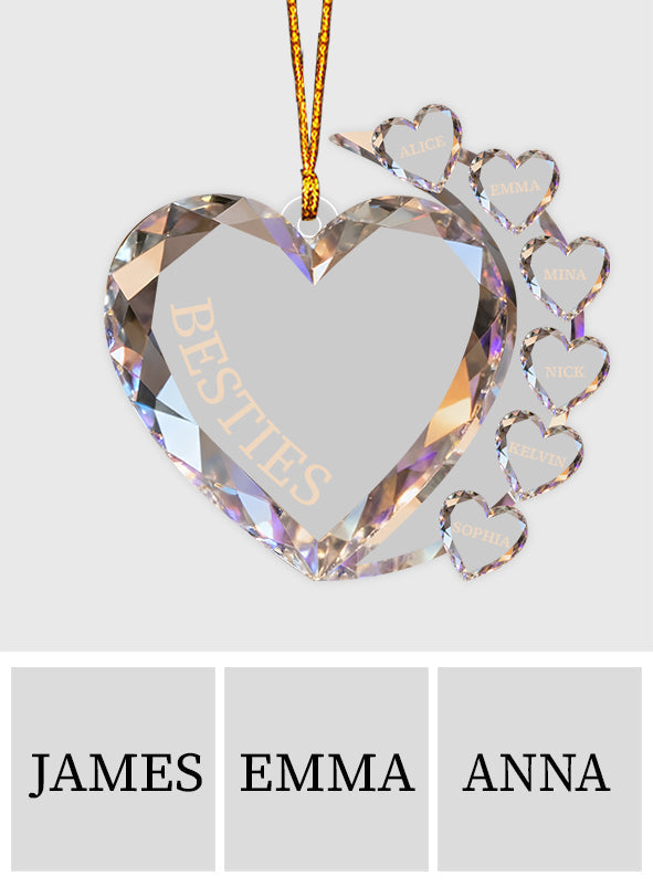 Funkelnde Herzen – Personalisierter transparenter Familienschmuck