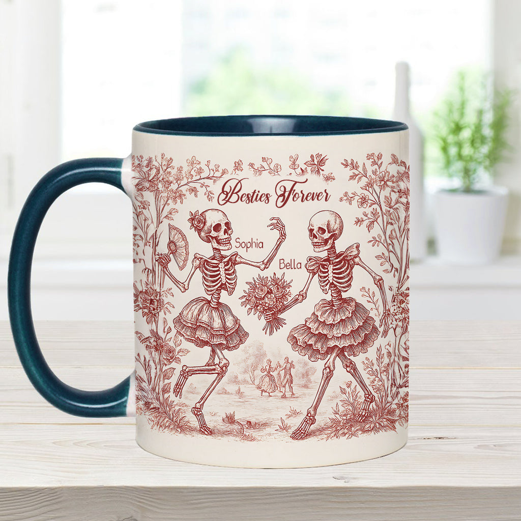 Bestie Forever Toile de Jouy – personalisierte Tasse mit Bestie-Akzent