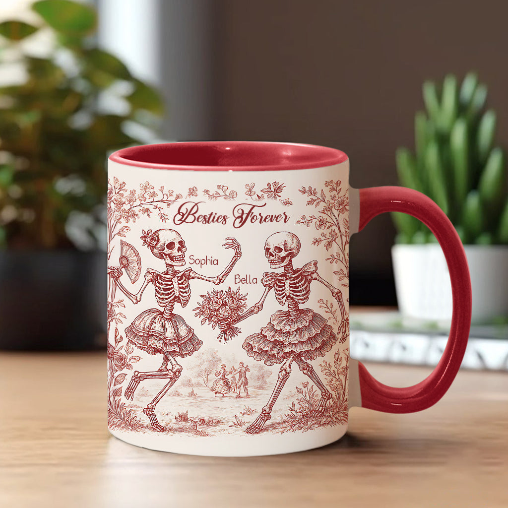 Bestie Forever Toile de Jouy – personalisierte Tasse mit Bestie-Akzent