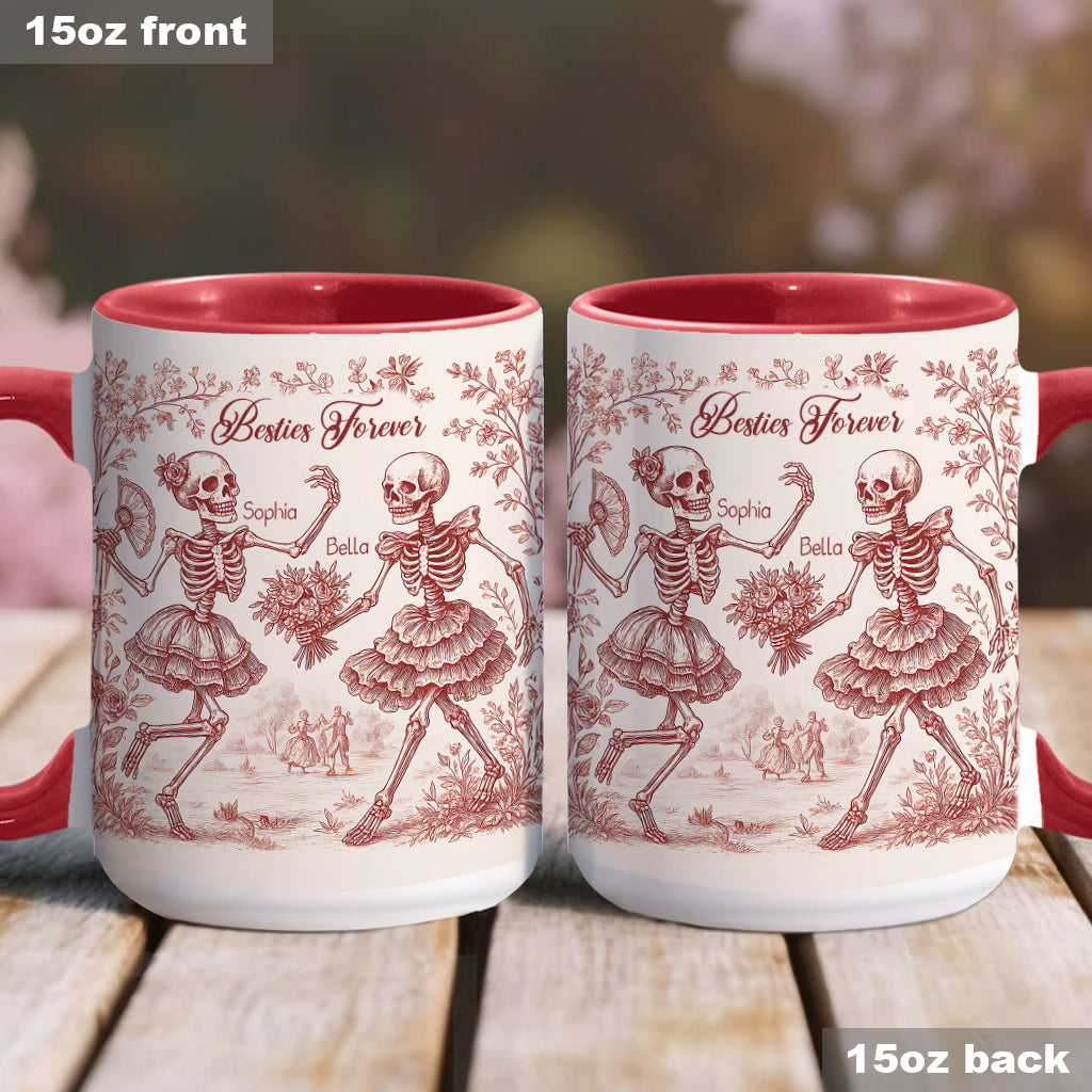 Bestie Forever Toile de Jouy – personalisierte Tasse mit Bestie-Akzent