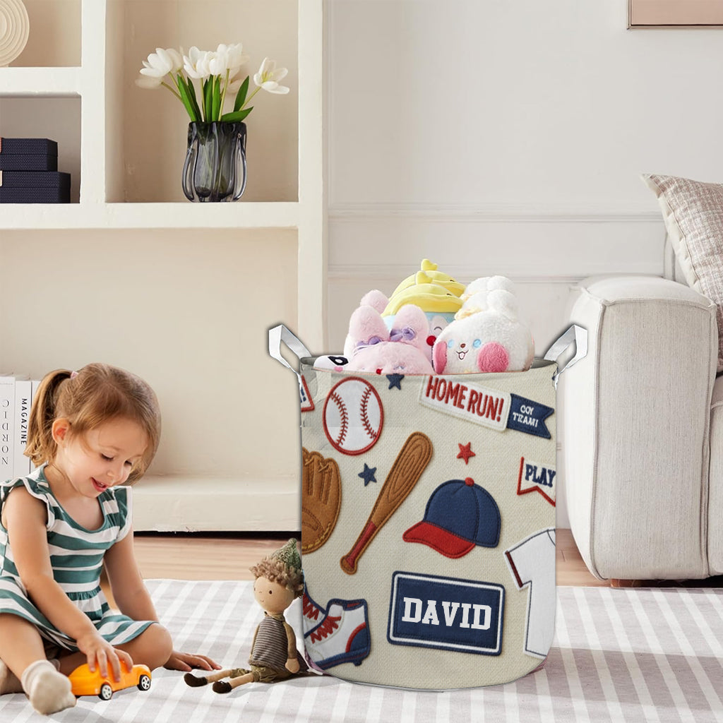 Baseball-Liebe – Personalisierter Baseball-Aufbewahrungskorb