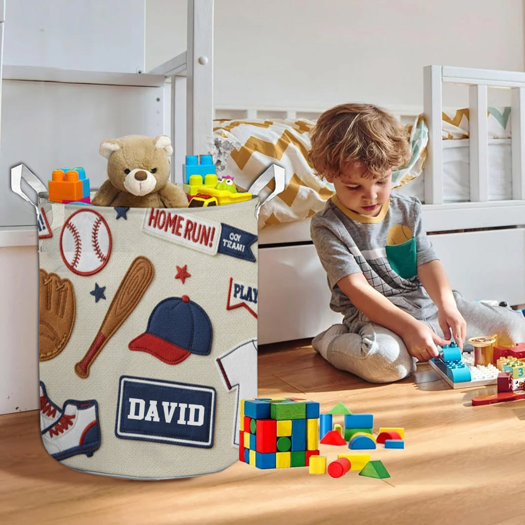 Baseball-Liebe – Personalisierter Baseball-Aufbewahrungskorb