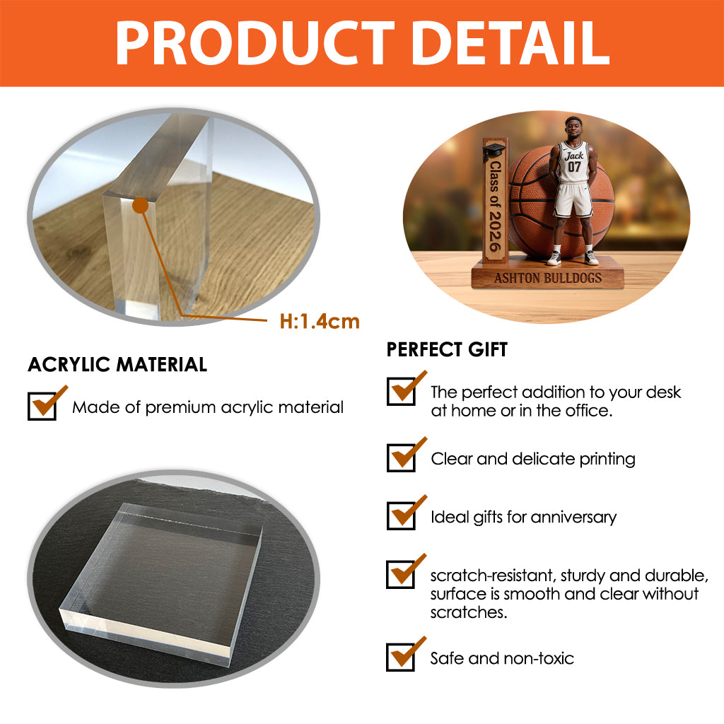 Senior Class of 2026 Gift - Personalized Graduation Custom Shaped Acrylic Plaque