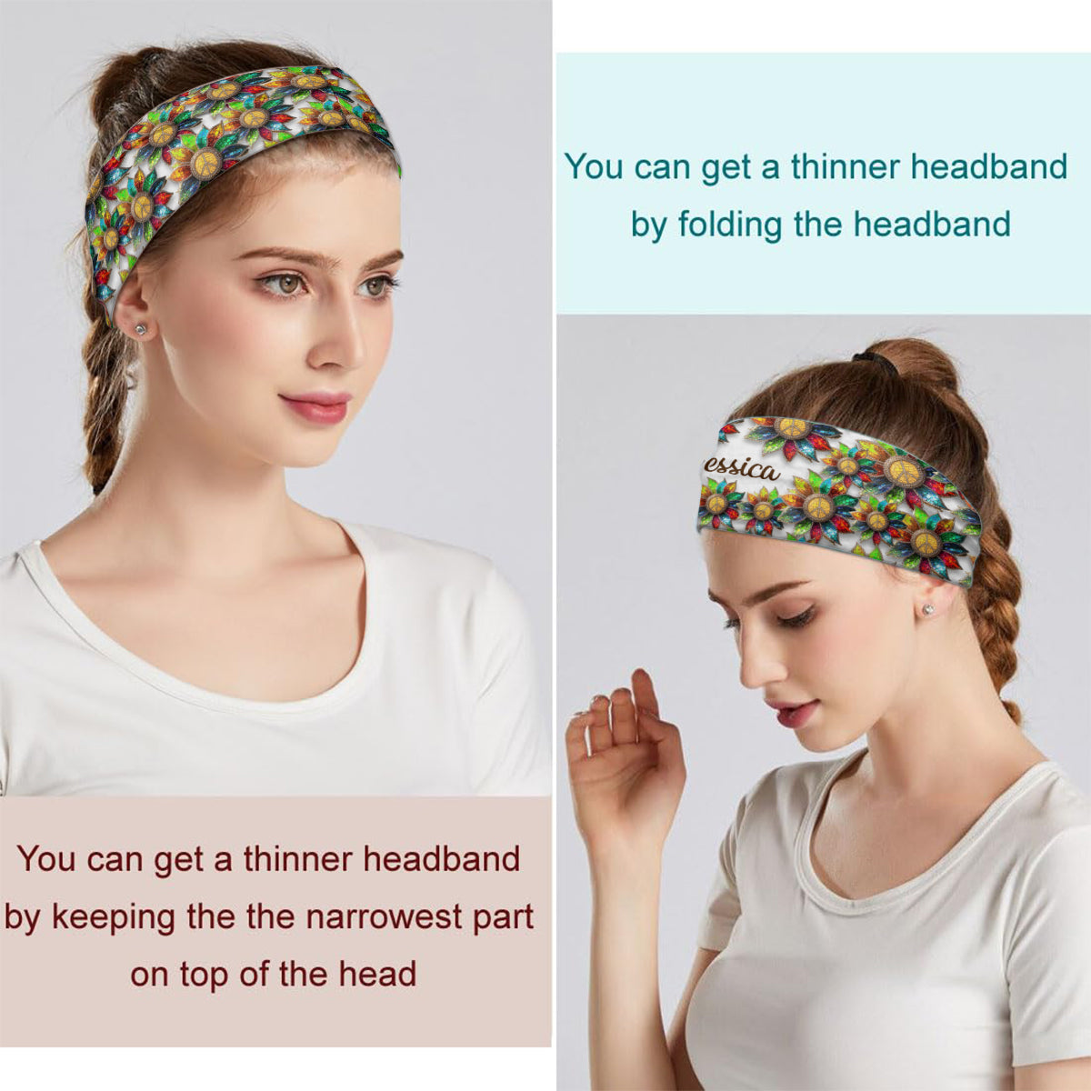 Hippie Soul – Personalisiertes Hippie-Stirnband/Turban für Damen und Herren