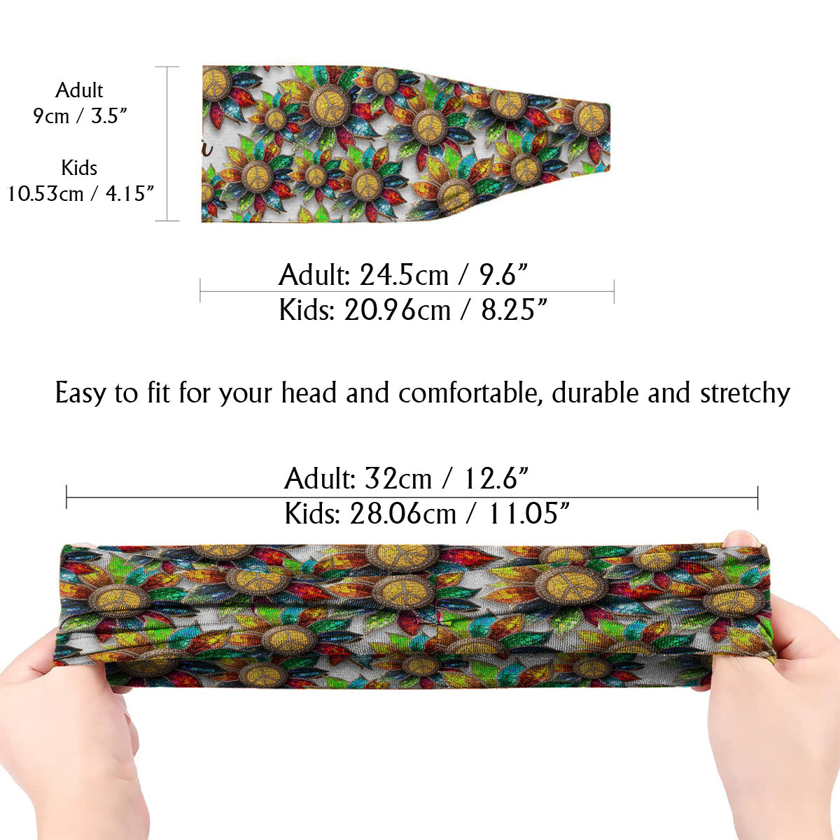 Hippie Soul – Personalisiertes Hippie-Stirnband/Turban für Damen und Herren