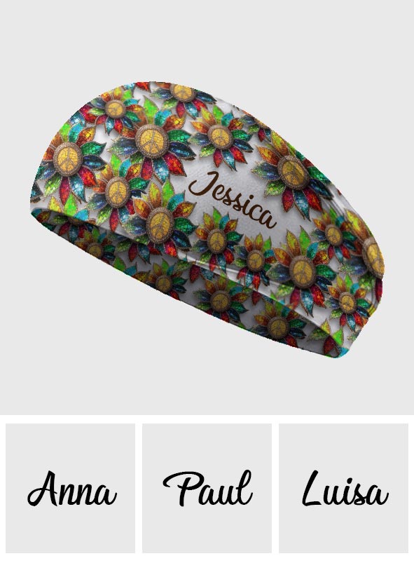 Hippie Soul – Personalisiertes Hippie-Stirnband/Turban für Damen und Herren