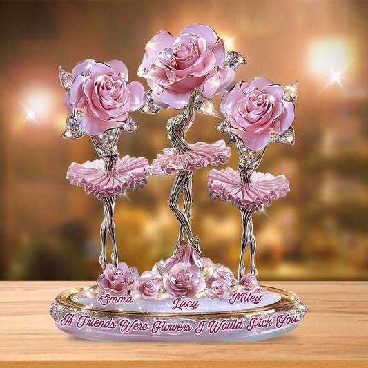 Wenn Freunde Blumen wären, würde ich dich pflücken – Personalisierte Acrylplakette in individueller Form für die beste Freundin