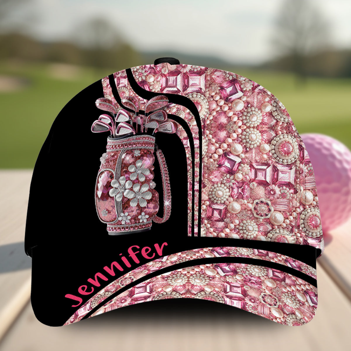 Einfach ein Mädchen, das Golf liebt – personalisierte Golf Classic Cap