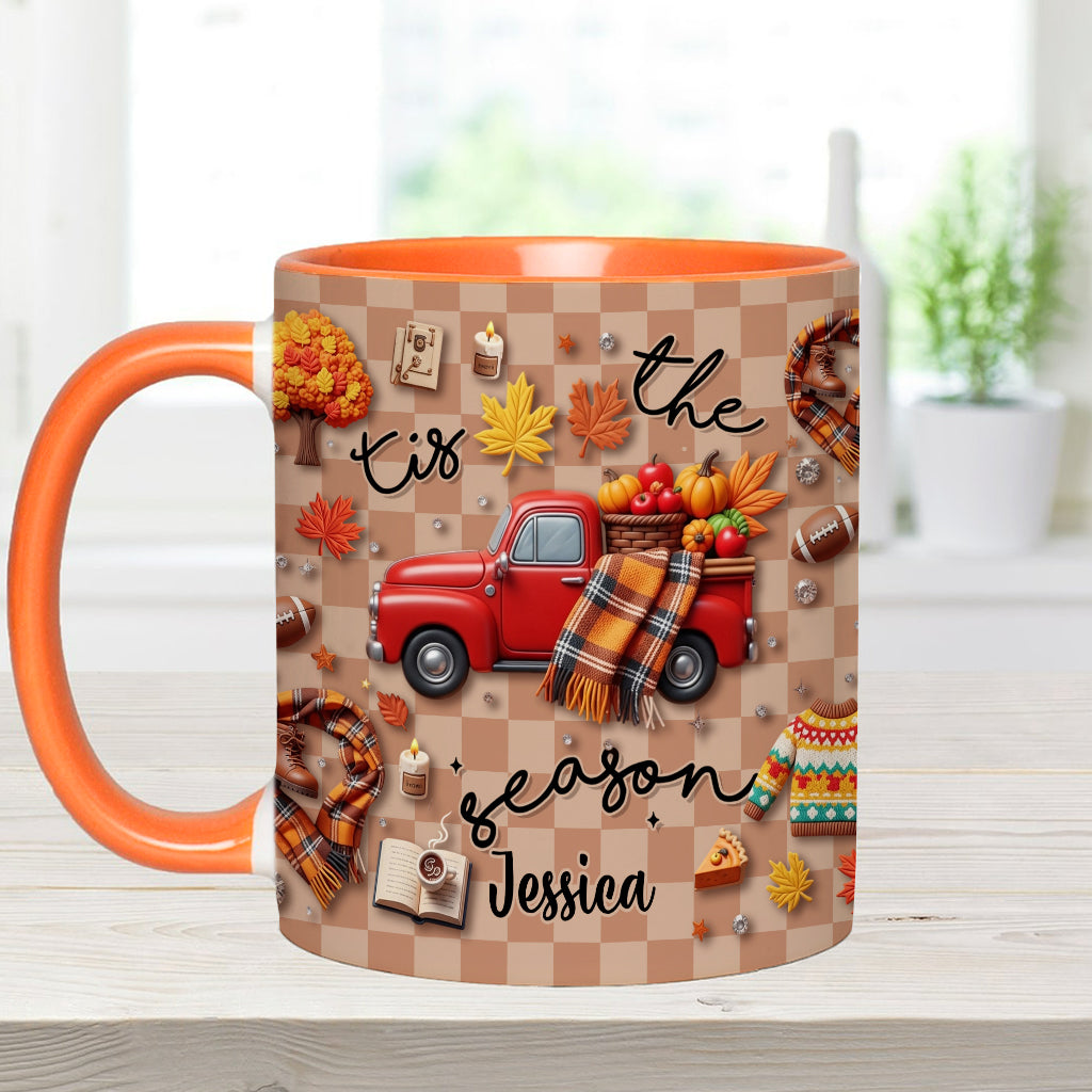 Die Jahreszeit ist da – personalisierte Tasse mit Herbstmotiv