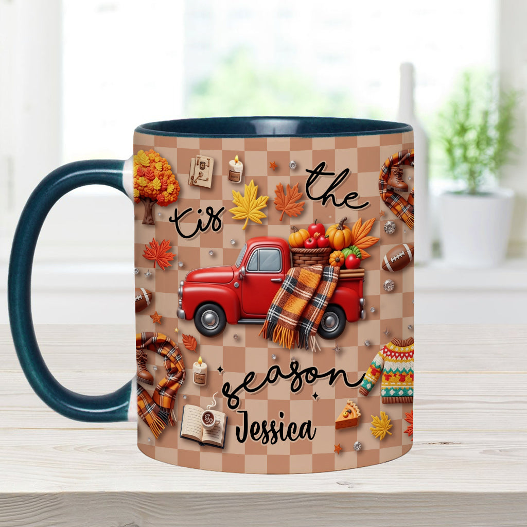 Die Jahreszeit ist da – personalisierte Tasse mit Herbstmotiv