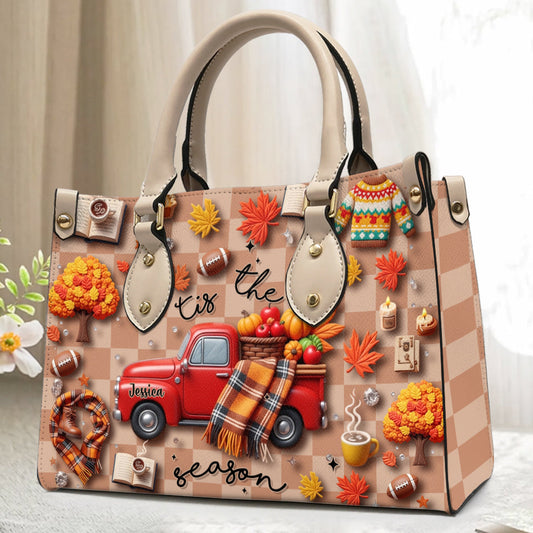 Die Saison ist da – personalisierte Herbst-Lederhandtasche