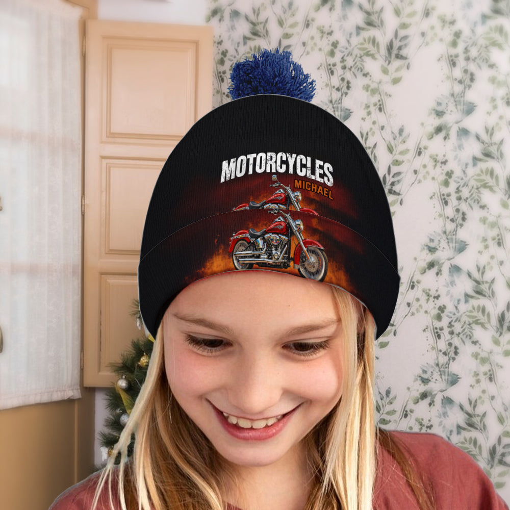 Motorcycles - Personalized Biker Beanie Hat