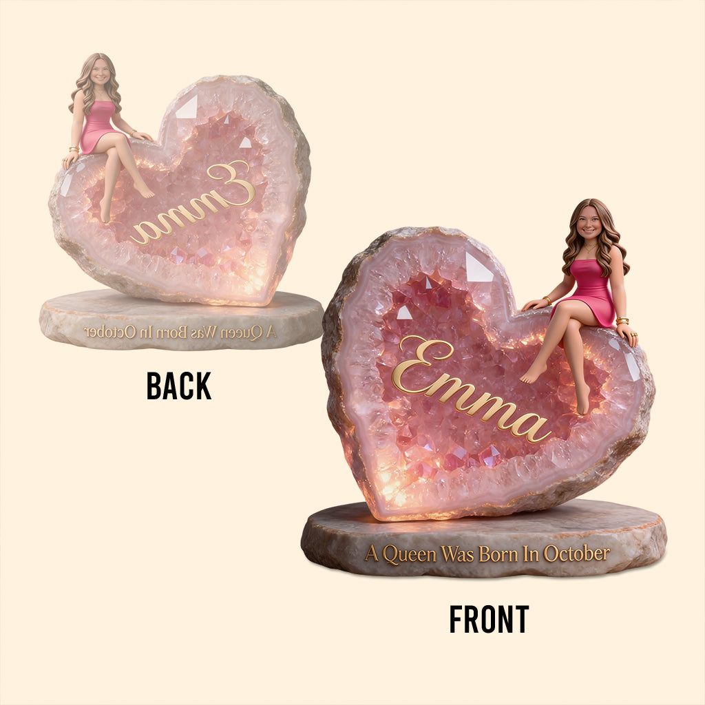 Any Photo Birthstone Queen - Personalized Birth Stone Custom Shaped Acrylic Plaque