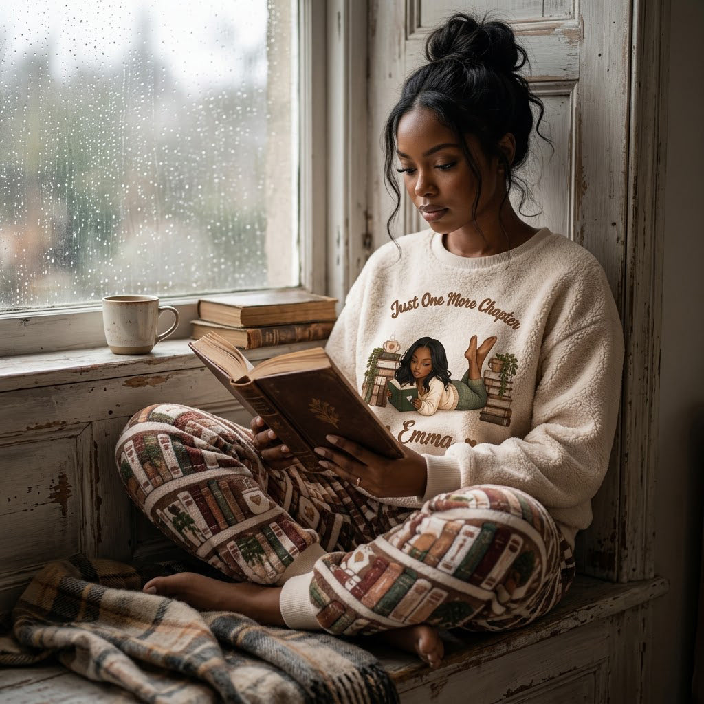 Nur ein Kapitel mehr - Personalisiertes Fleece Lounge Set