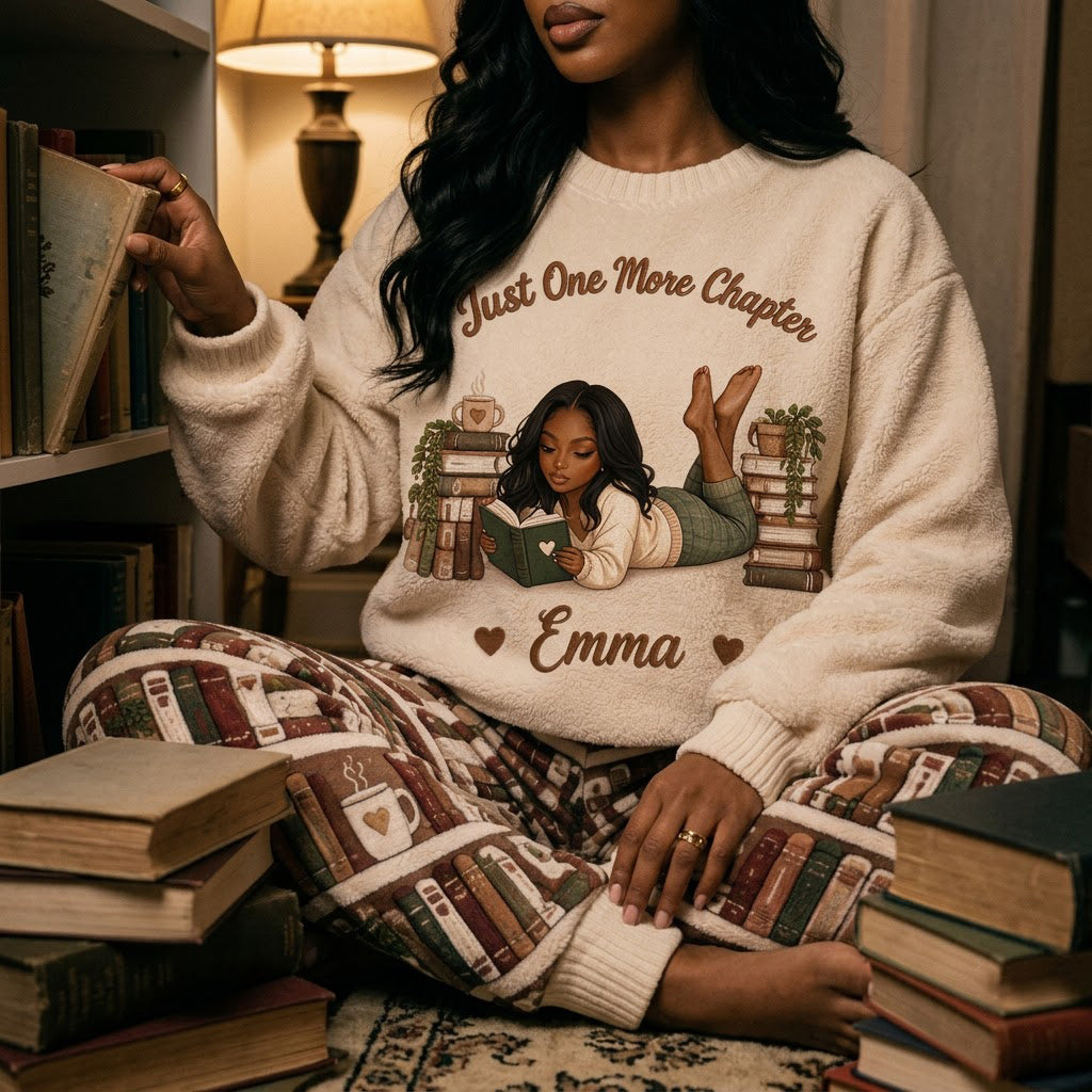 Nur ein Kapitel mehr - Personalisiertes Fleece Lounge Set