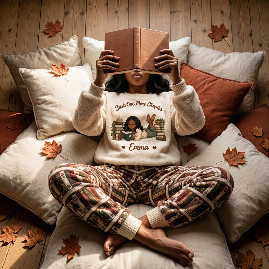 Nur ein Kapitel mehr - Personalisiertes Fleece Lounge Set