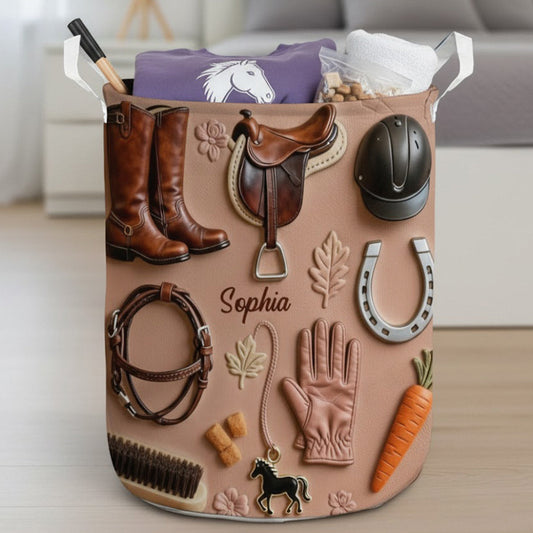 Love Horses - Personalized Horse Storage Basket