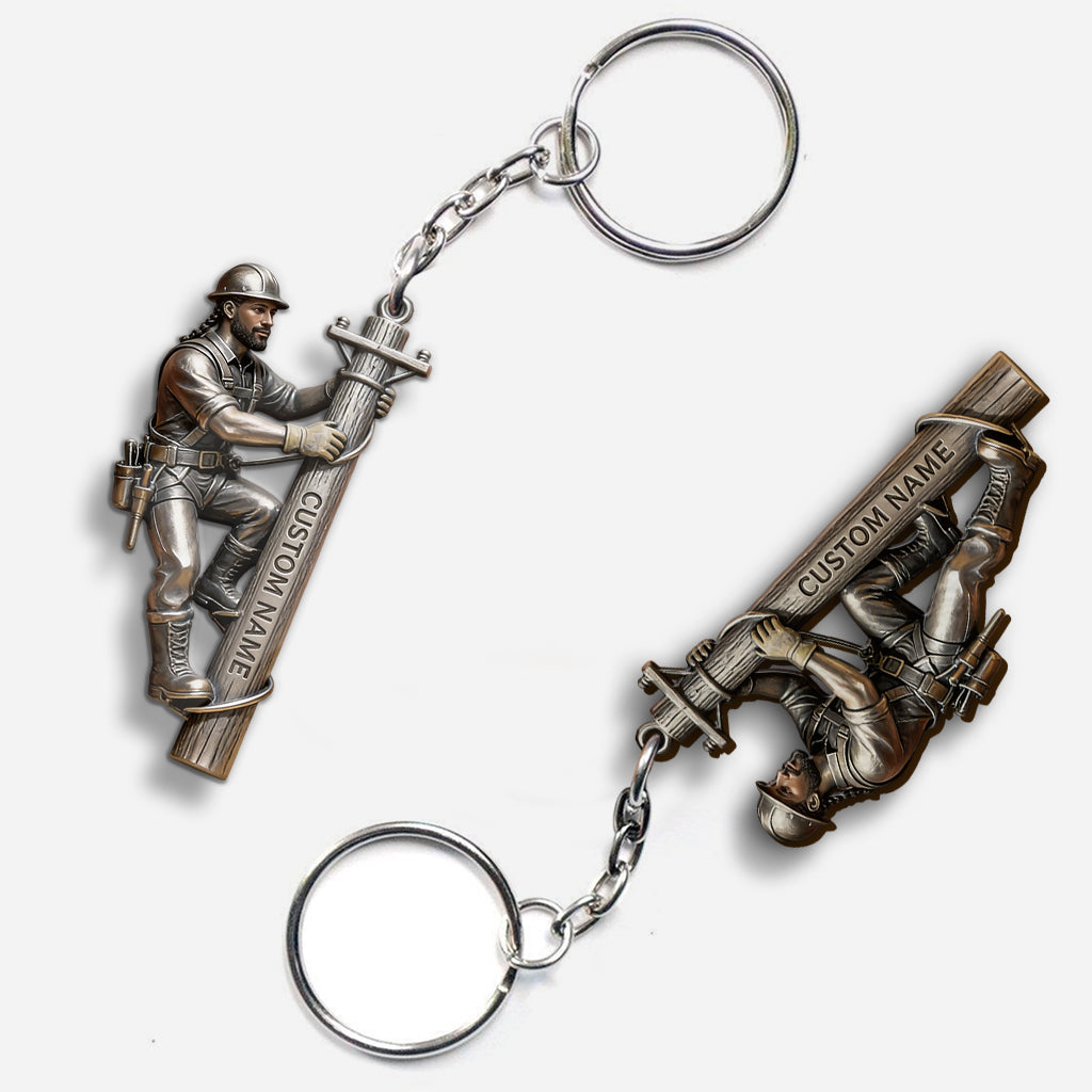 Custom Lineman Keychain From Any Photo - Personalized Lineman Keychain